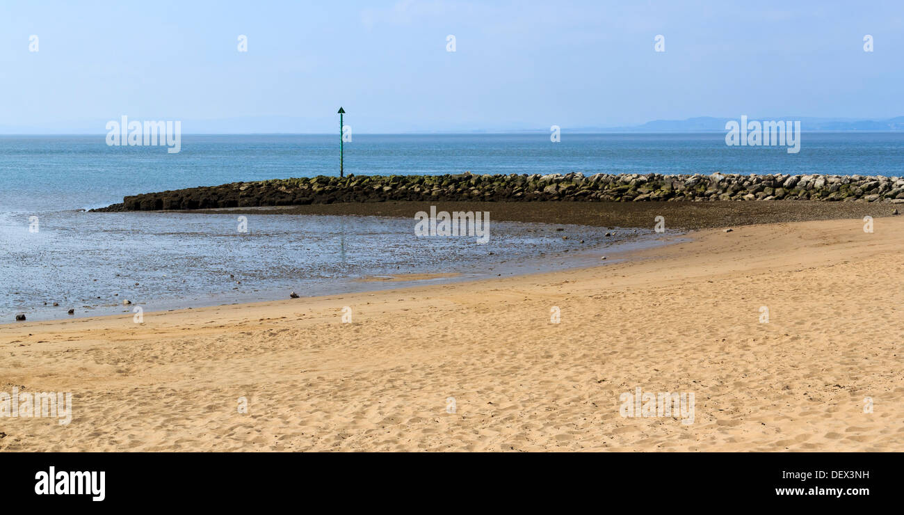 Fronte Mare e spiaggia a Morecambe Lancashire Inghilterra UK Europa Foto Stock