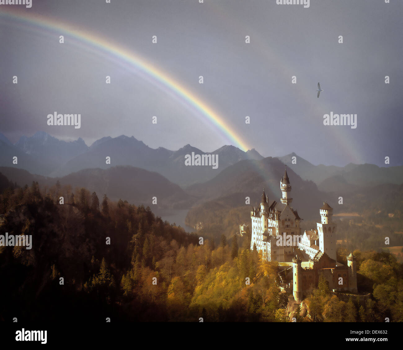 DE - Baviera: Il Castello di Neuschwanstein Foto Stock