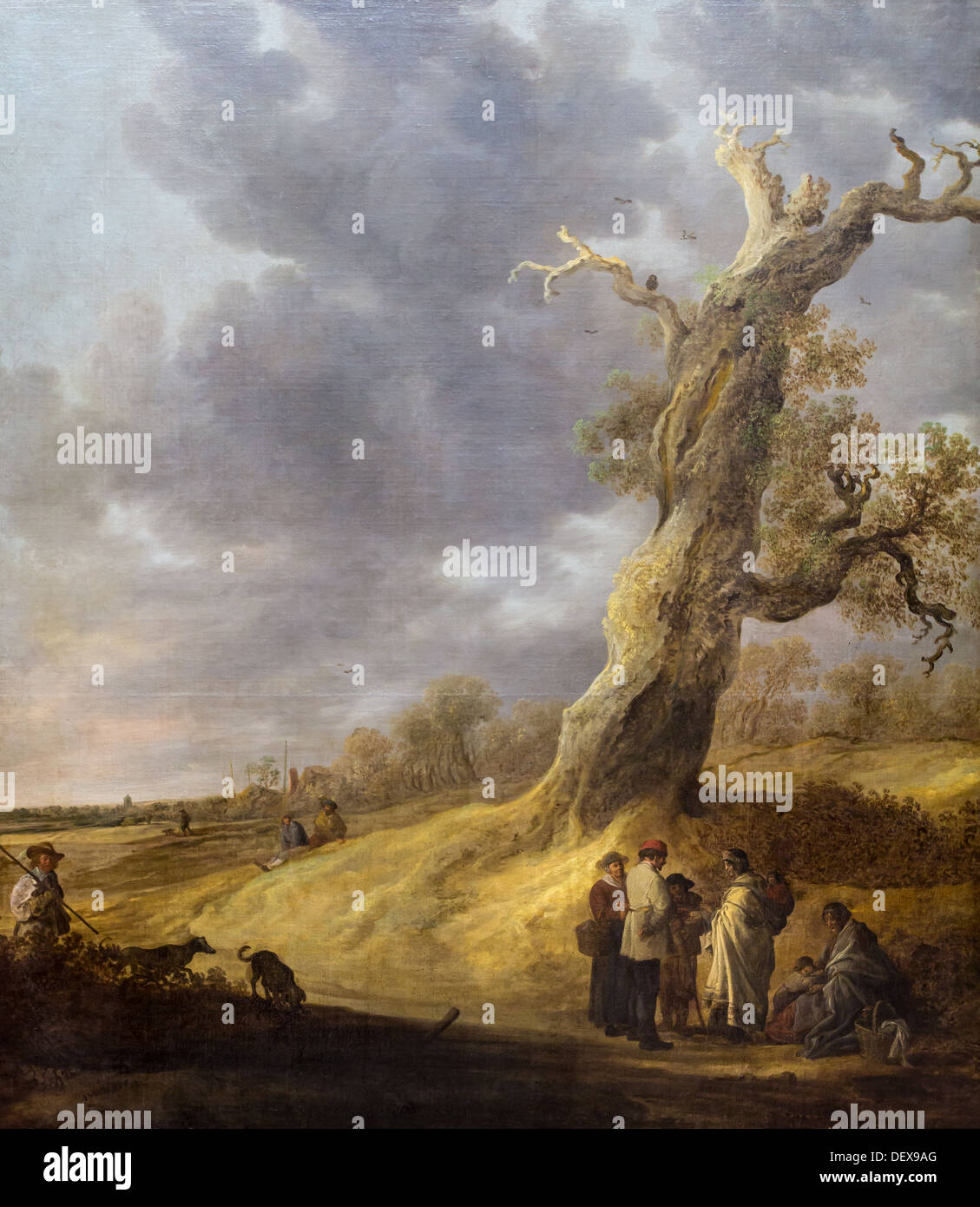 Xvii secolo - Il fulmine colpì di quercia o il Fortune-Teller, 1638 - Jan  Josephsz van Goyen olio su tela Foto stock - Alamy