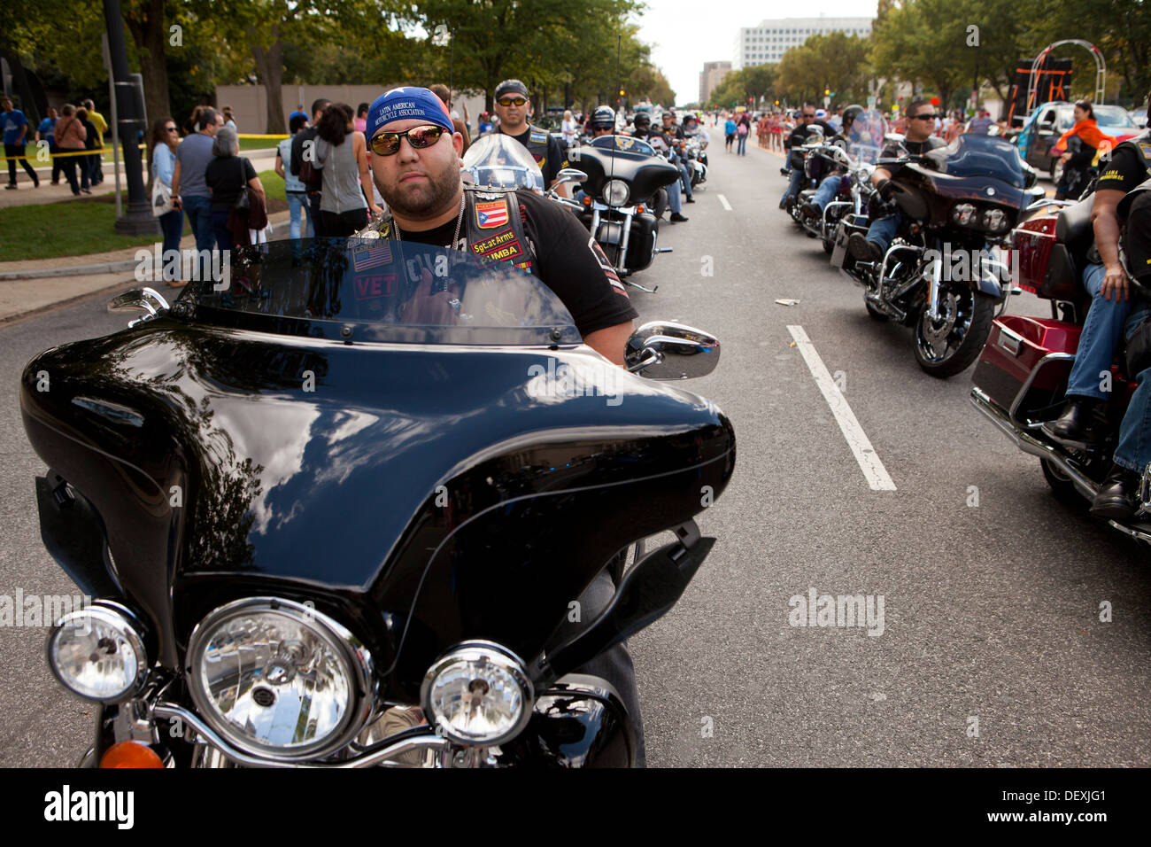 Harley Davidson i motociclisti Foto Stock