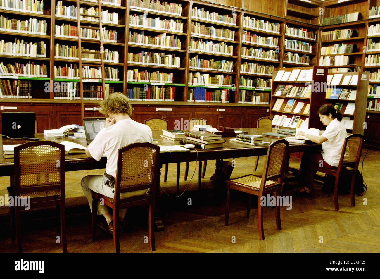 Biblioteca dell'IFAO (Institut Français d'Archeologie Orientale). Il Cairo. Egitto Foto Stock