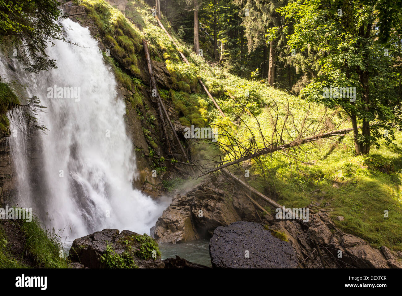 Un cascate di Giessbach, Berneroberland - Oberland Bernese (Highlands), il Cantone di Berna, Svizzera Foto Stock
