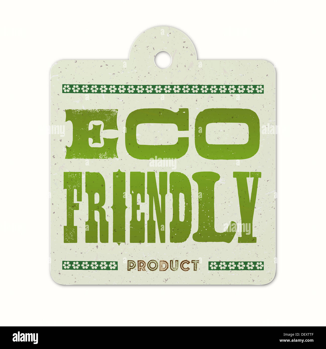 Vintage Stampa tipografica Stampa etichetta pensile (Eco gentile) Foto Stock