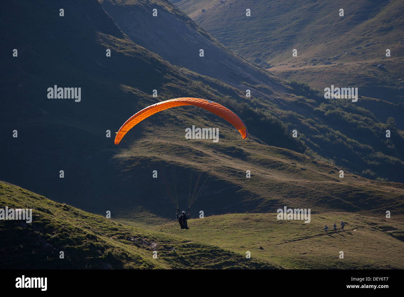 Vallee du Glandon deltaplano Rhone Alpes Francia Foto Stock