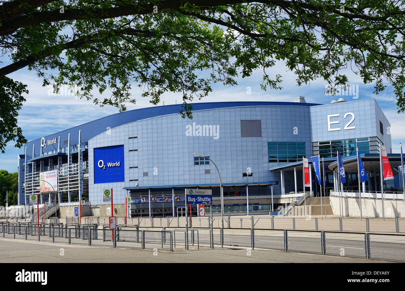 O2 World in campo barella, Amburgo, Germania, Europa, O2 World di Bahrenfeld, Deutschland, Europa Foto Stock