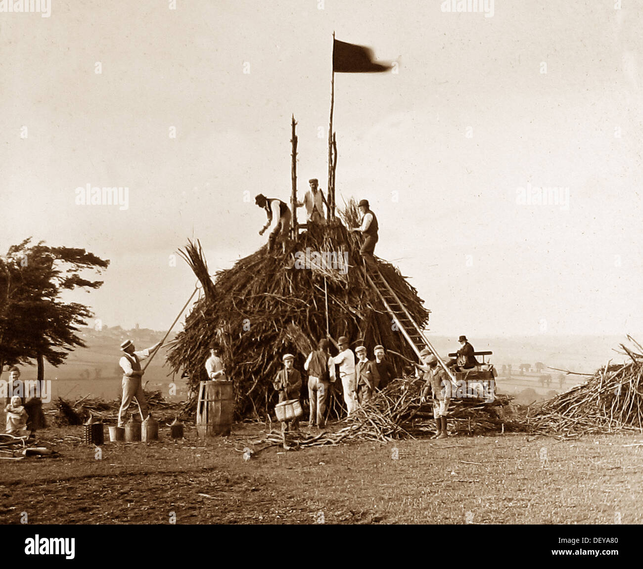 La preparazione di un faro per la Regina Vittoria per il Giubileo di diamante nel 1897 Foto Stock