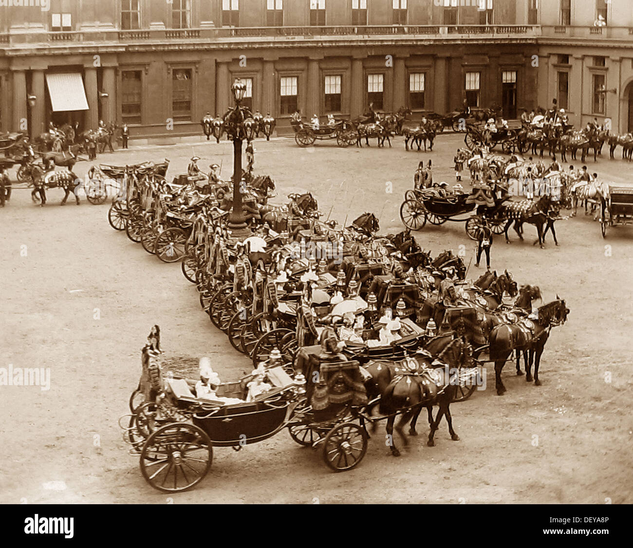 Buckingham Palace Londra Queen Victoria Diamante del Giubileo nel 1897 Foto Stock