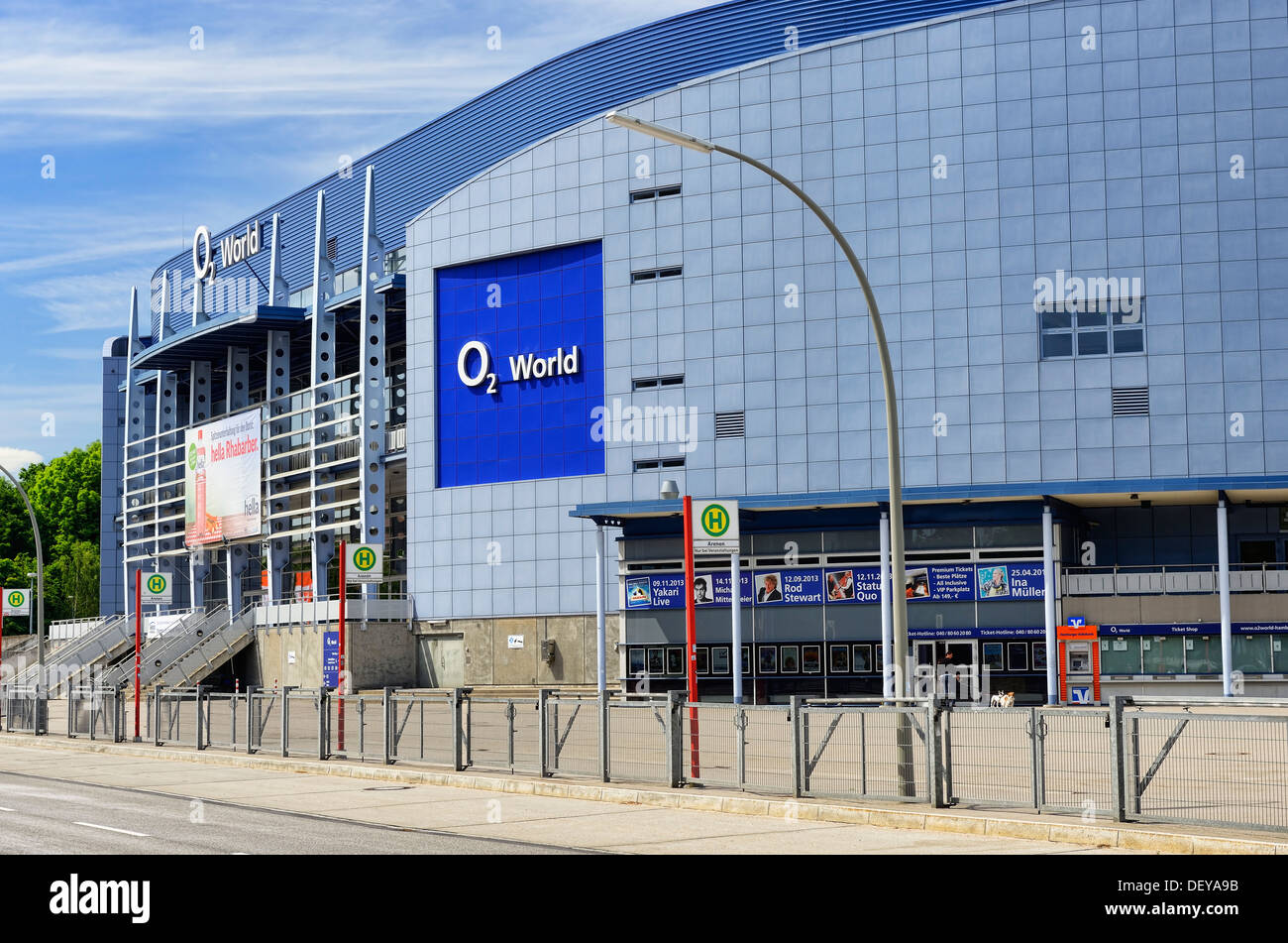 O2 World in campo barella, Amburgo, Germania, Europa, O2 World di Bahrenfeld, Deutschland, Europa Foto Stock