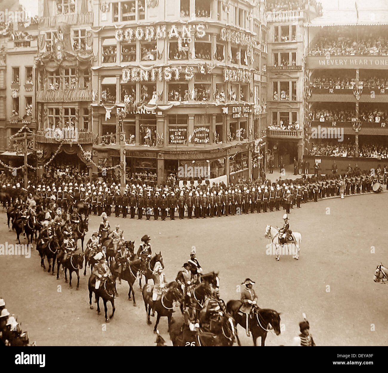 Londra Queen Victoria Diamante del Giubileo nel 1897 Foto Stock