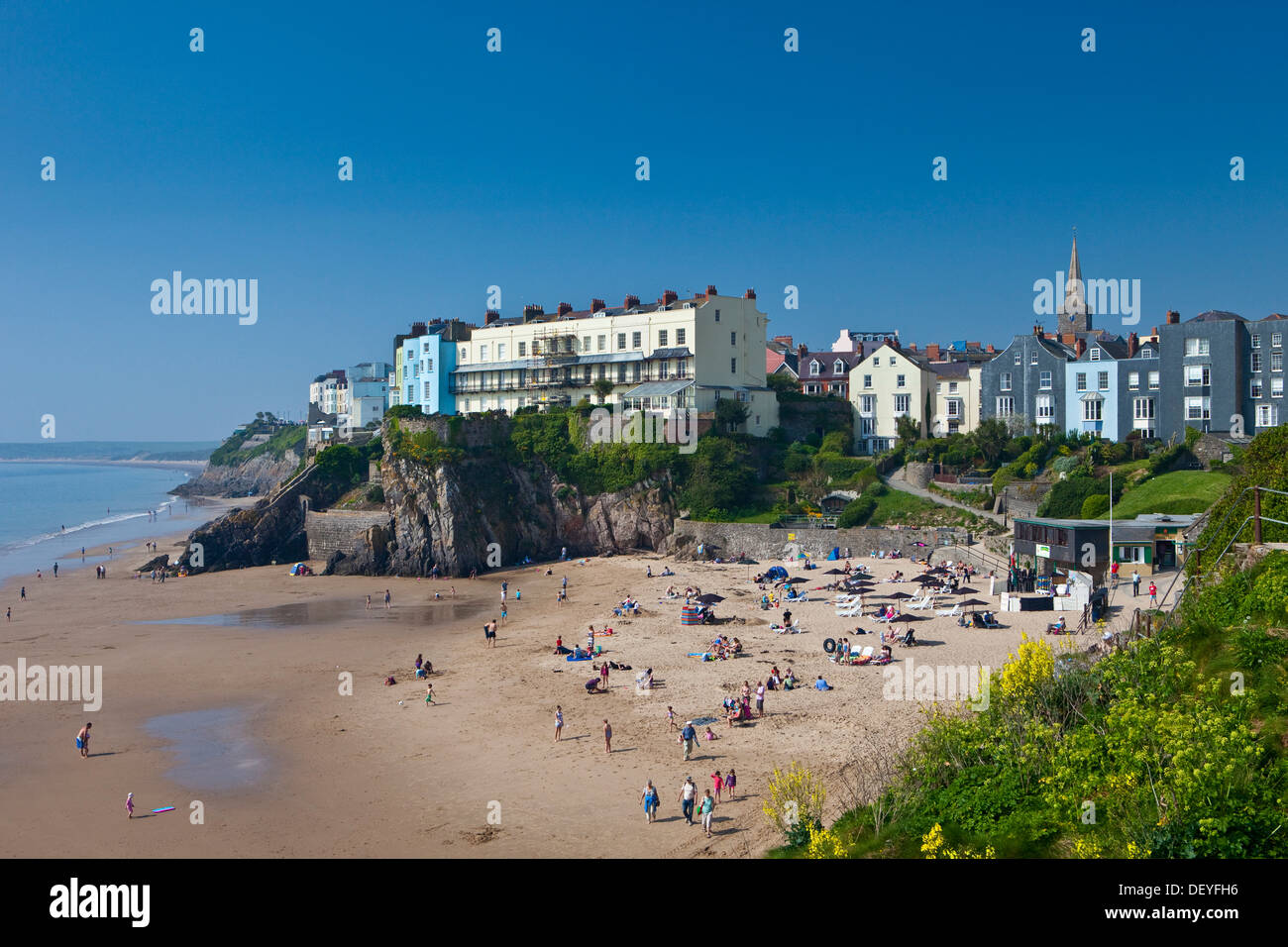 Porto, Tenby, Pembrokeshire, Wales, Regno Unito Foto Stock