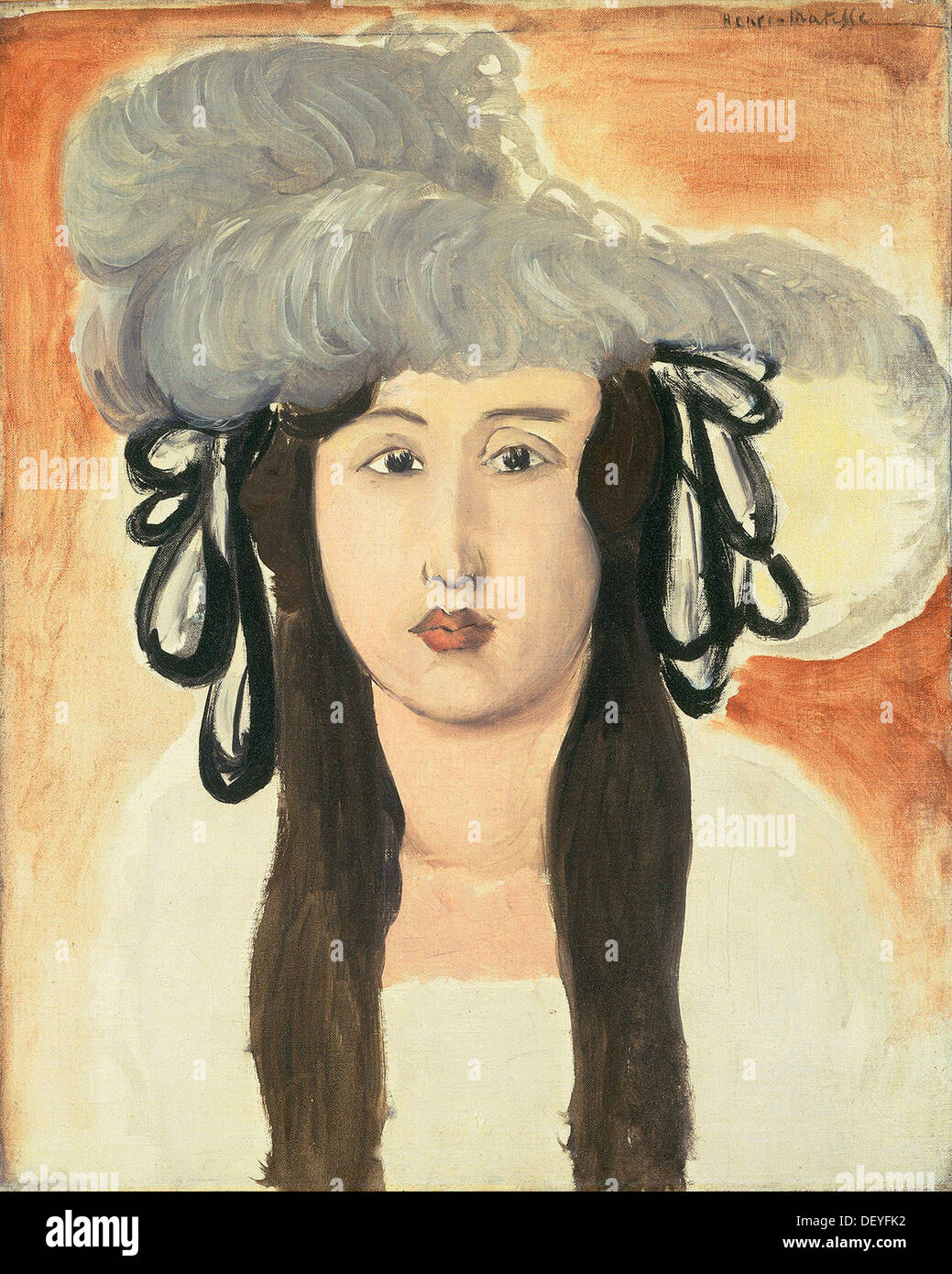 Henri Matisse - Il cappello piumati - 1919 - National Gallery of Art - Washington Foto Stock
