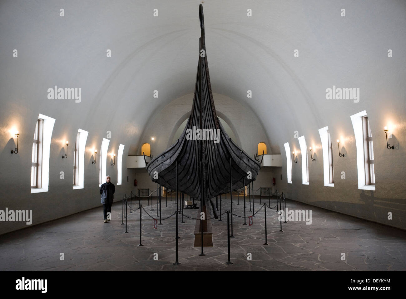 Nave Oseberg, Museo della Nave Vichinga, Oslo, Norvegia, Europa Foto Stock