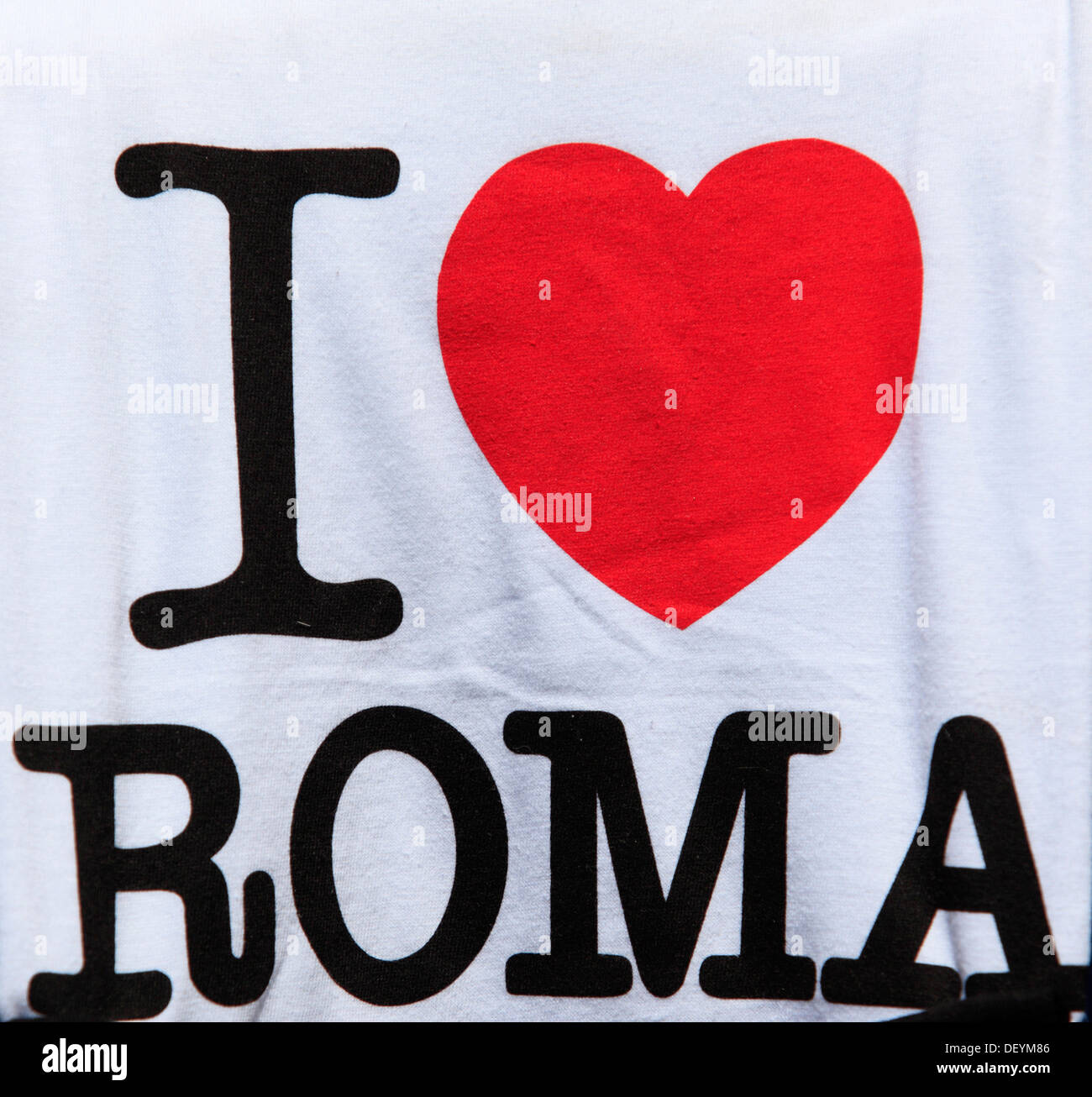 Io amo Roma, messaggio su una T-shirt, Roma, Italia, Europa Foto