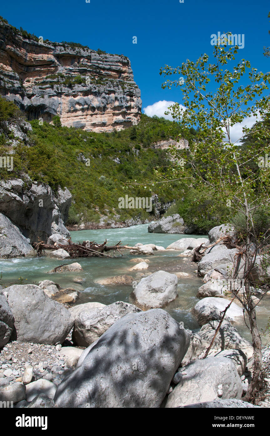 Grand Canyon Gorge du Verdon Fiume Francia Provenza North Rim Foto Stock