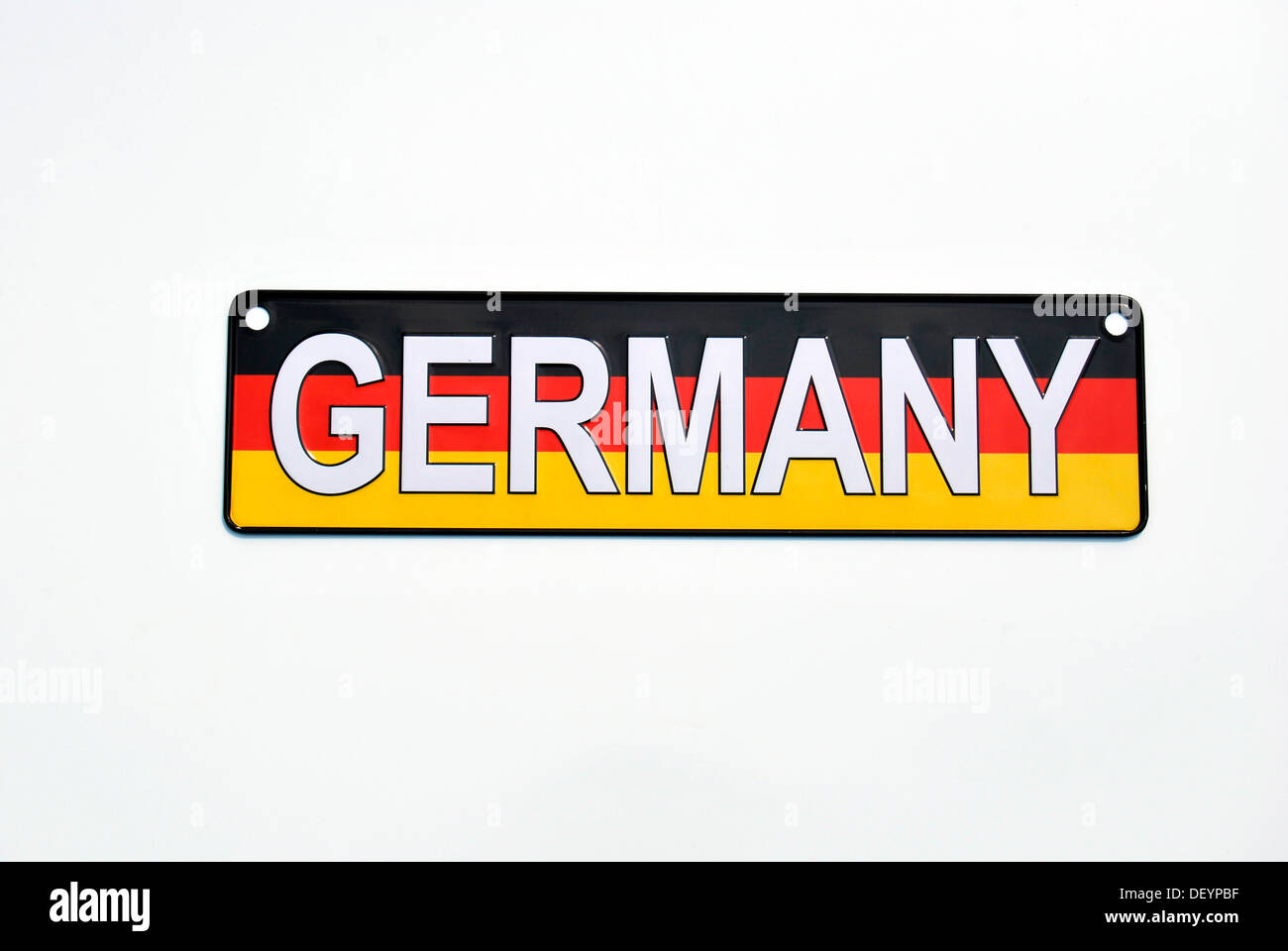 Targa, Germania, i colori nazionali Foto Stock