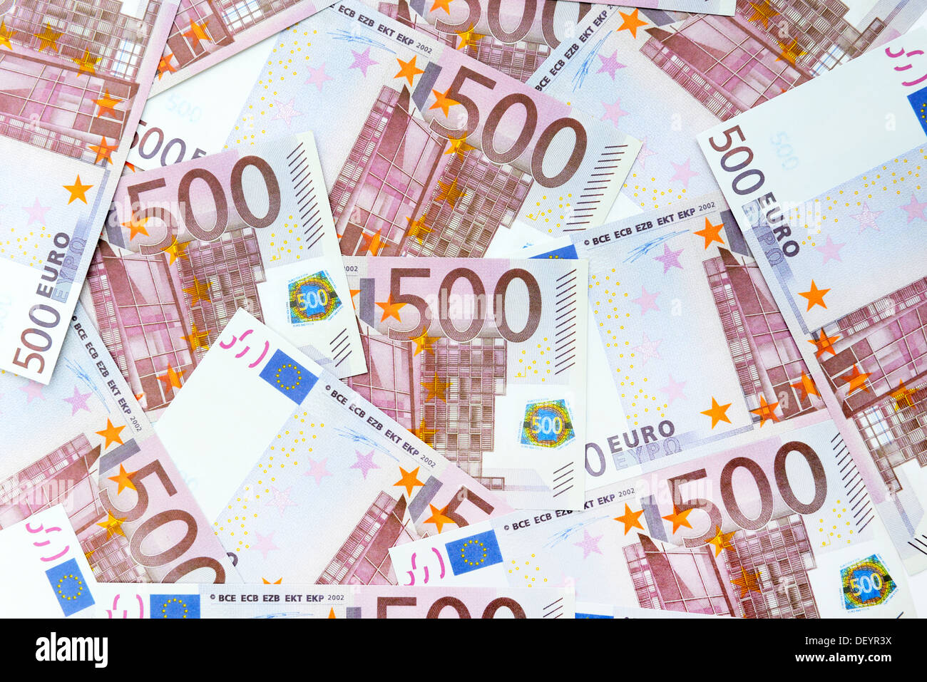 500-euro-note, 500-Euro-Scheine Foto Stock