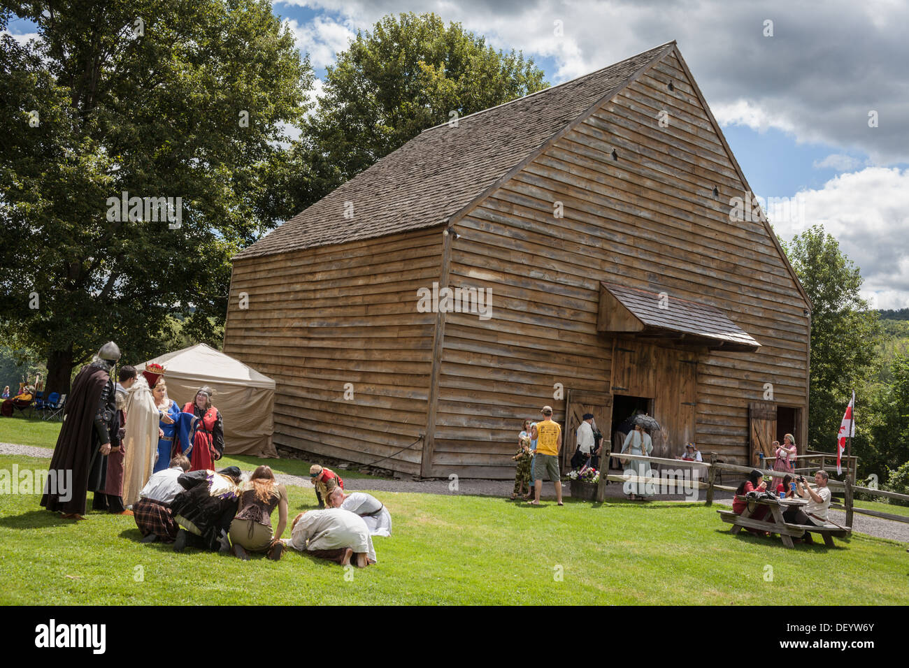 Cerimonia al festival medievale, Upstate New York, la contea de Montgomery Foto Stock