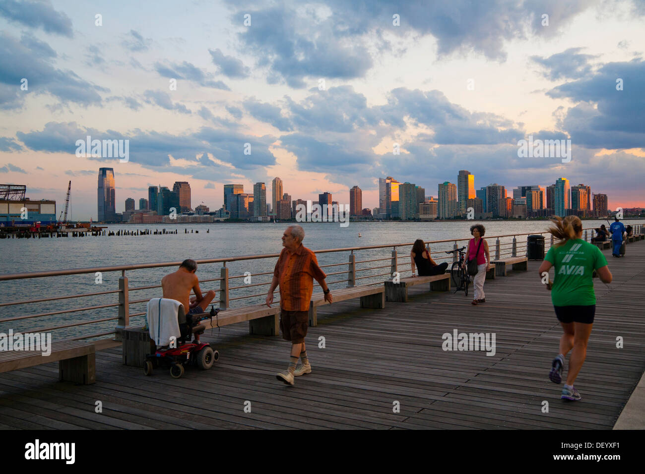 Pier 45, Hudson River Park, Greenwich Village, inferiore lato ovest, Manhattan, New York City, Stati Uniti d'America Foto Stock