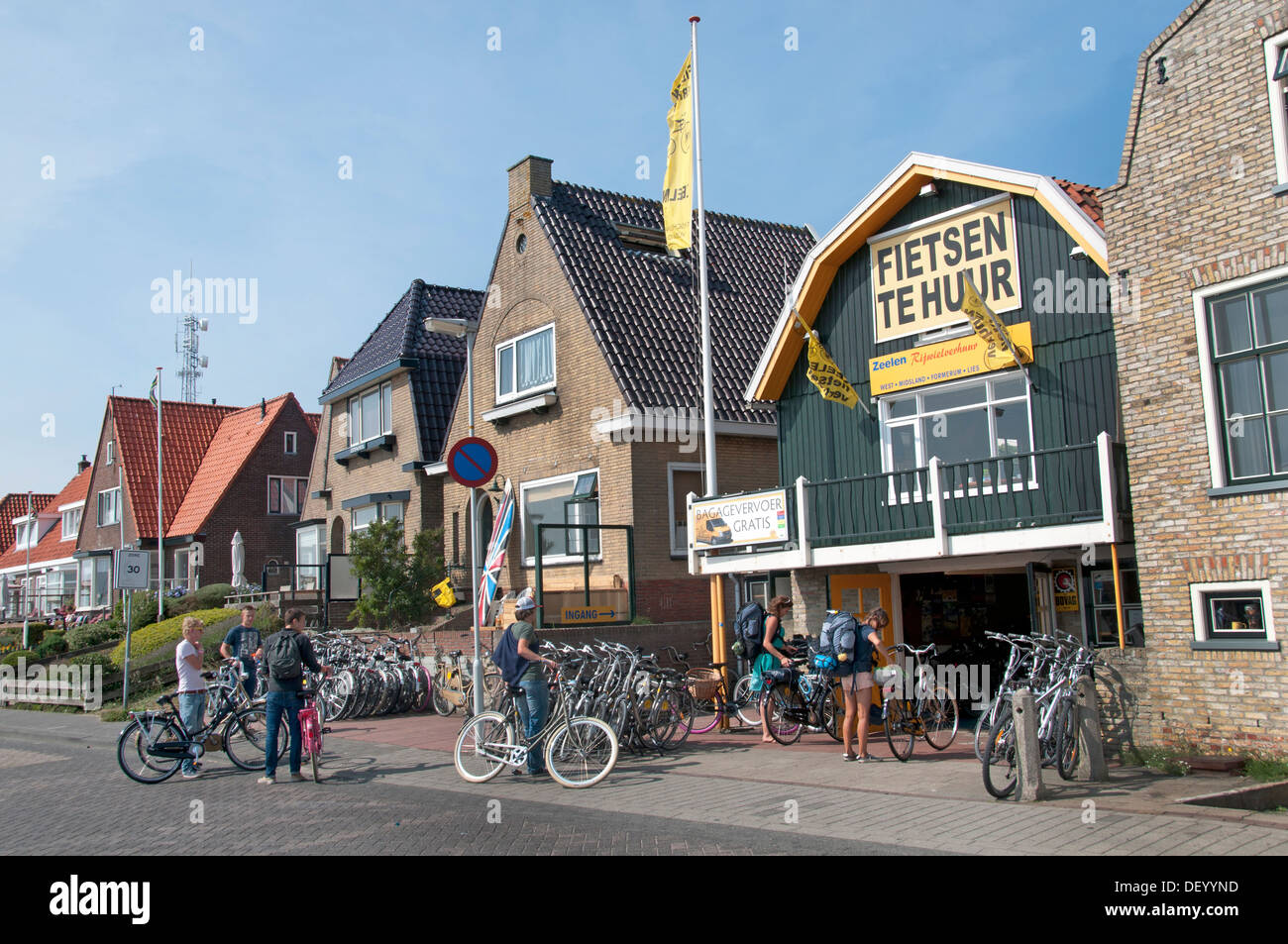 Terschelling Paesi Bassi Biciclette Biciclette a noleggio Foto Stock