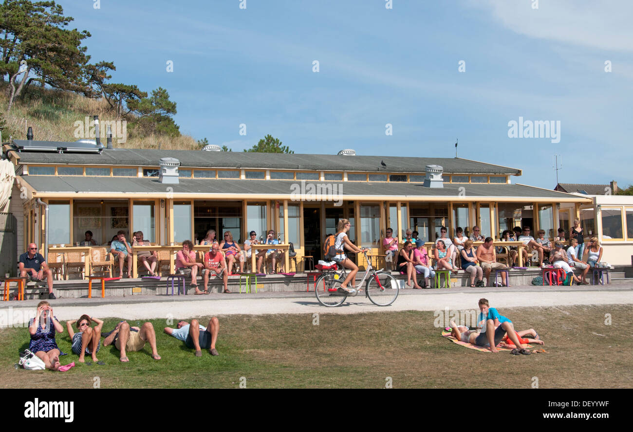 Terschelling beach cafe bar pub birra olandese Foto Stock