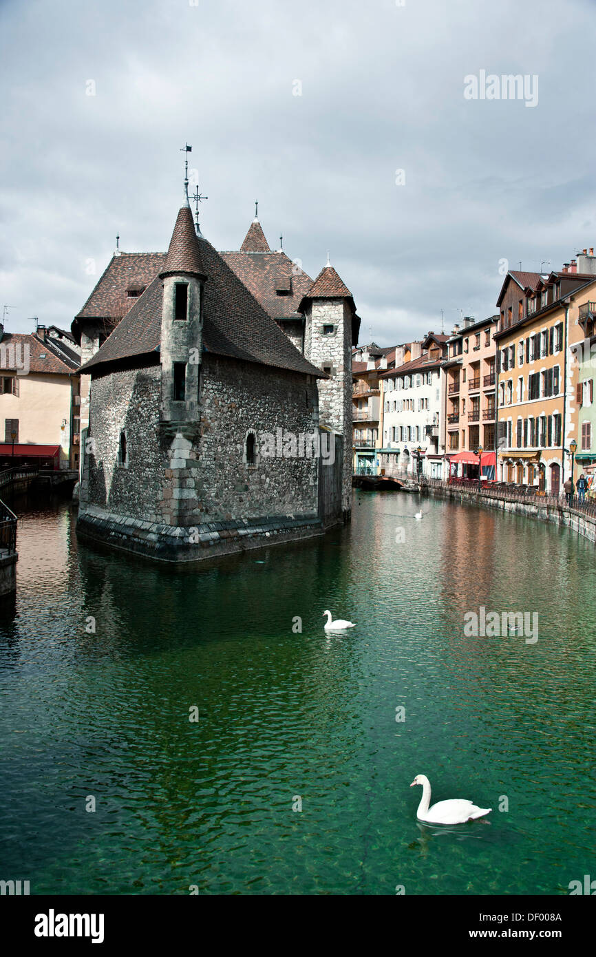 Palais de l'Isle castello nel centro del Thiou, Annecy, Francia, Europa Foto Stock