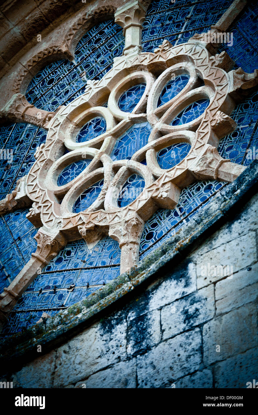 Rosone, Santes Creus Monastero, parte dell'itinerario cistercense in Tarragona Catalogna, Spagna, Europa Foto Stock