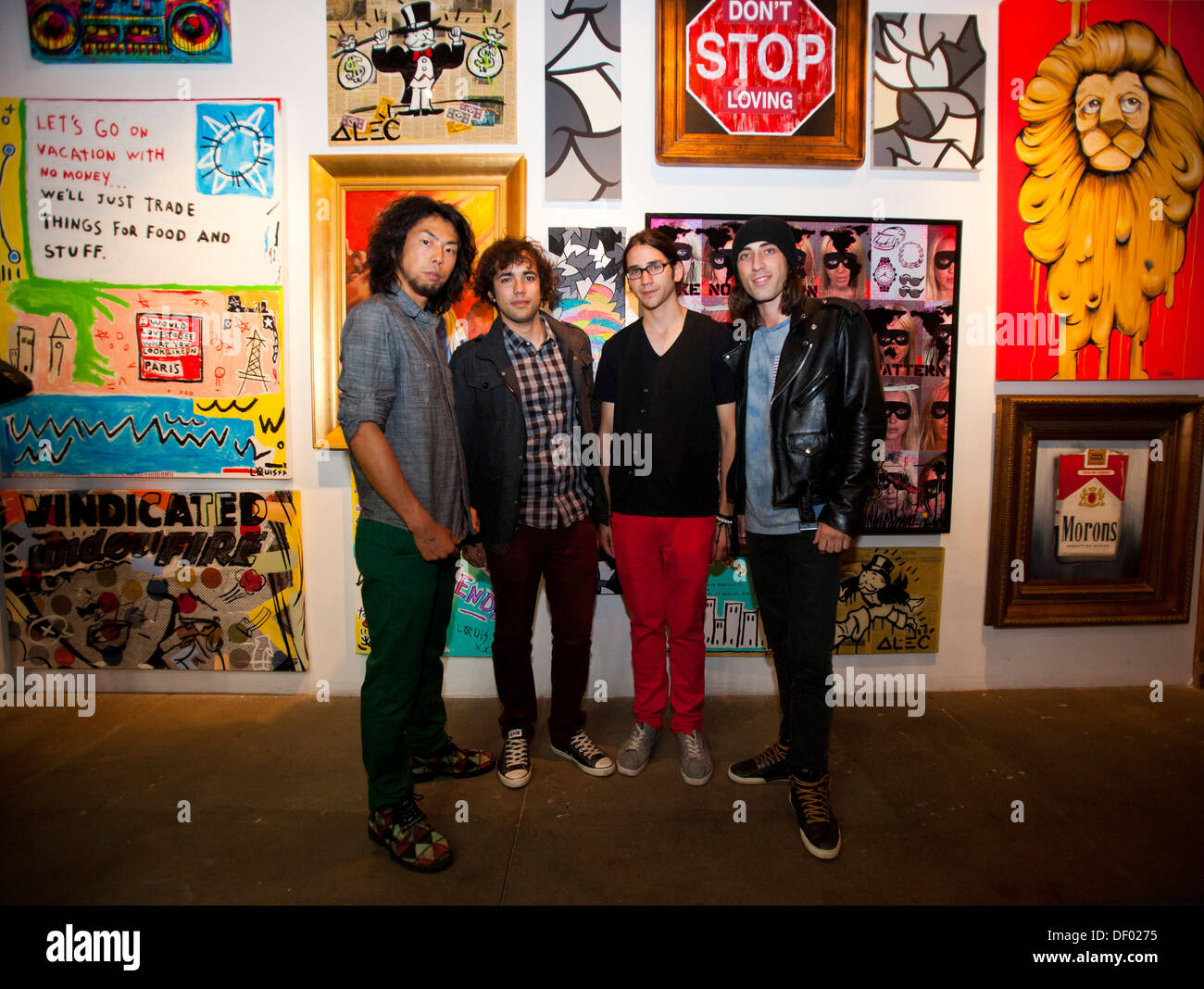 Grigio Skyler mostra presso il Laboratorio Galleria d'arte, La Brea Blvd., Los Angeles, California, Stati Uniti d'America Foto Stock