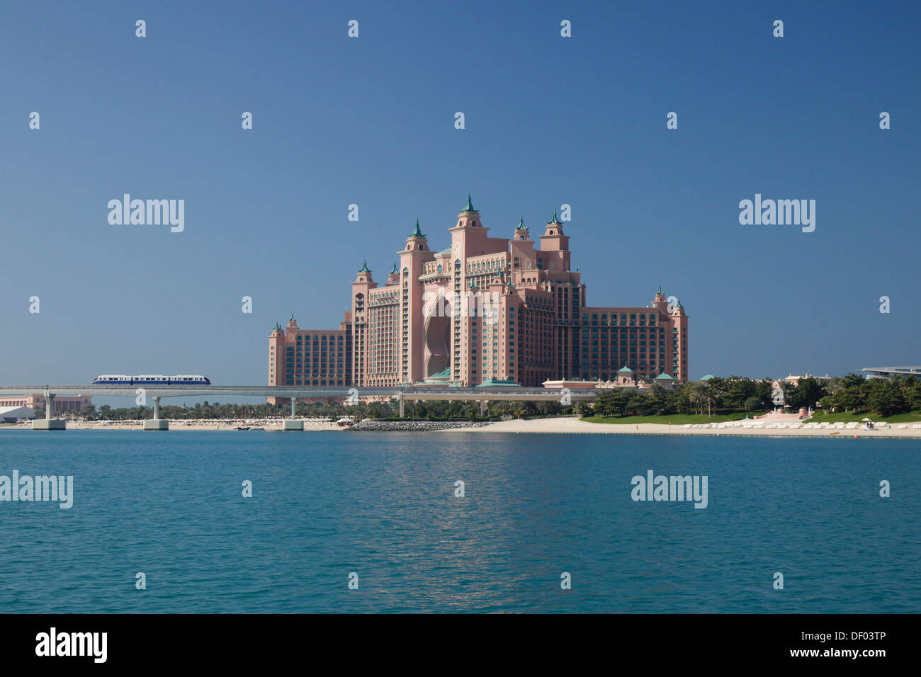 Atlantis Hotel di lusso, il Palm Jumeirah, Dubai, Emirato di Dubai, Emirati Arabi Uniti Foto Stock