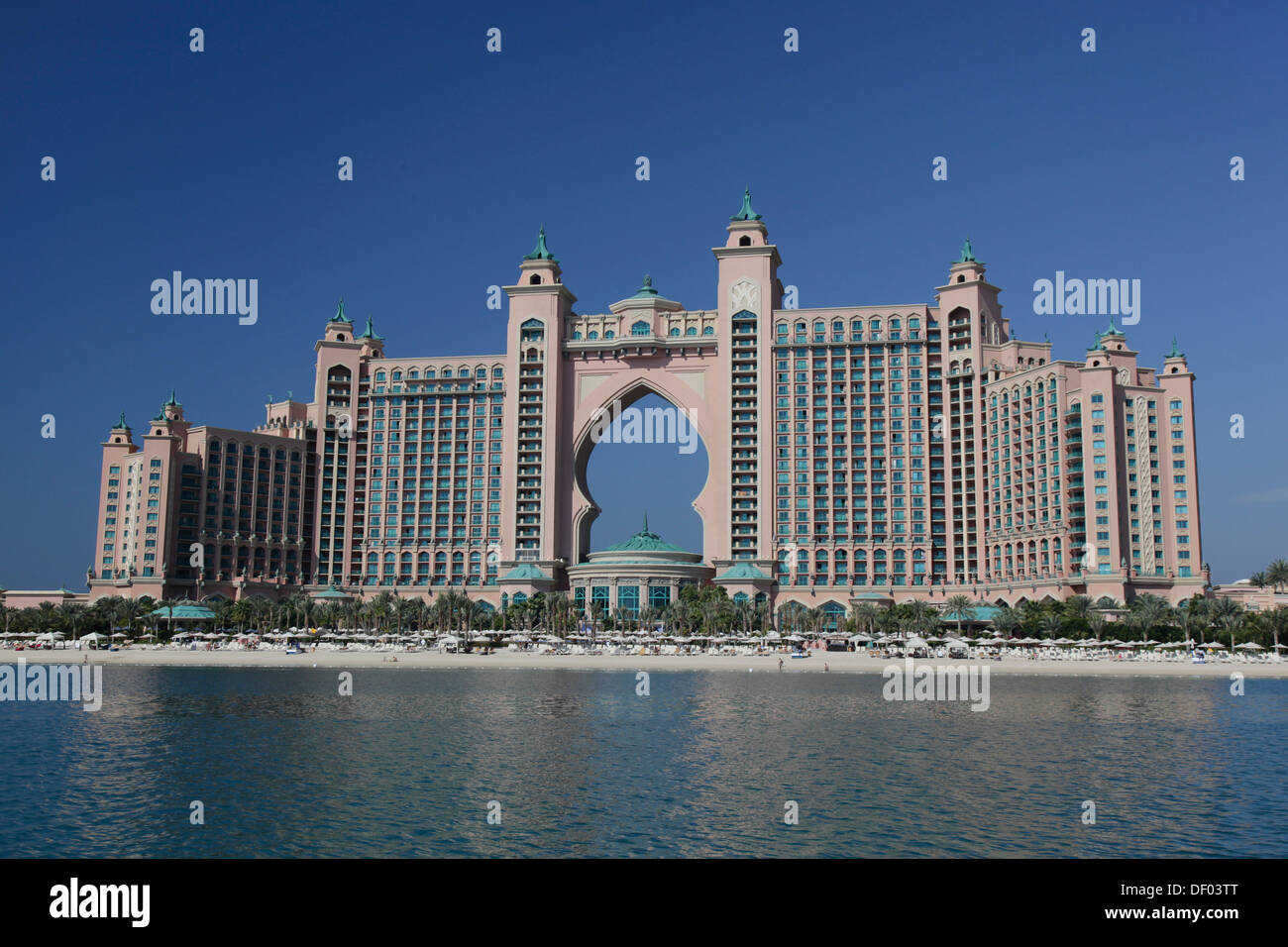 Atlantis Hotel di lusso, il Palm Jumeirah, Dubai, Emirato di Dubai, Emirati Arabi Uniti Foto Stock