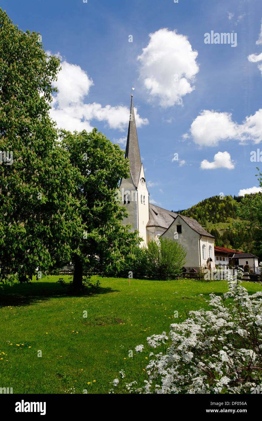 Chiesa di Santa Margherita, Bayrischzell nella valle Leitzachtal, Alta Baviera, Baviera Foto Stock