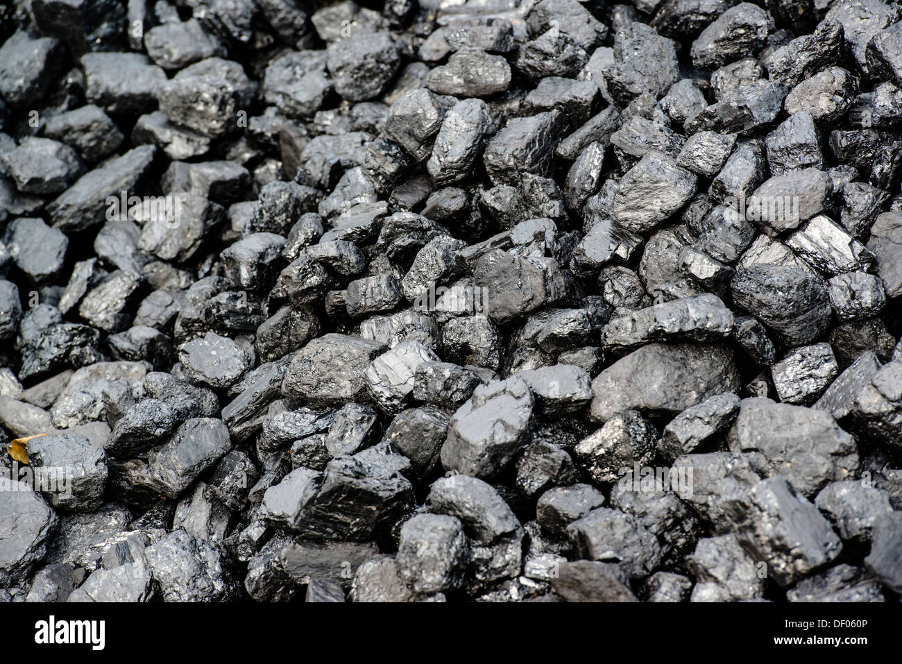 Un mucchio di nero di carbone dalla fossa di data mining - sfondo Foto Stock