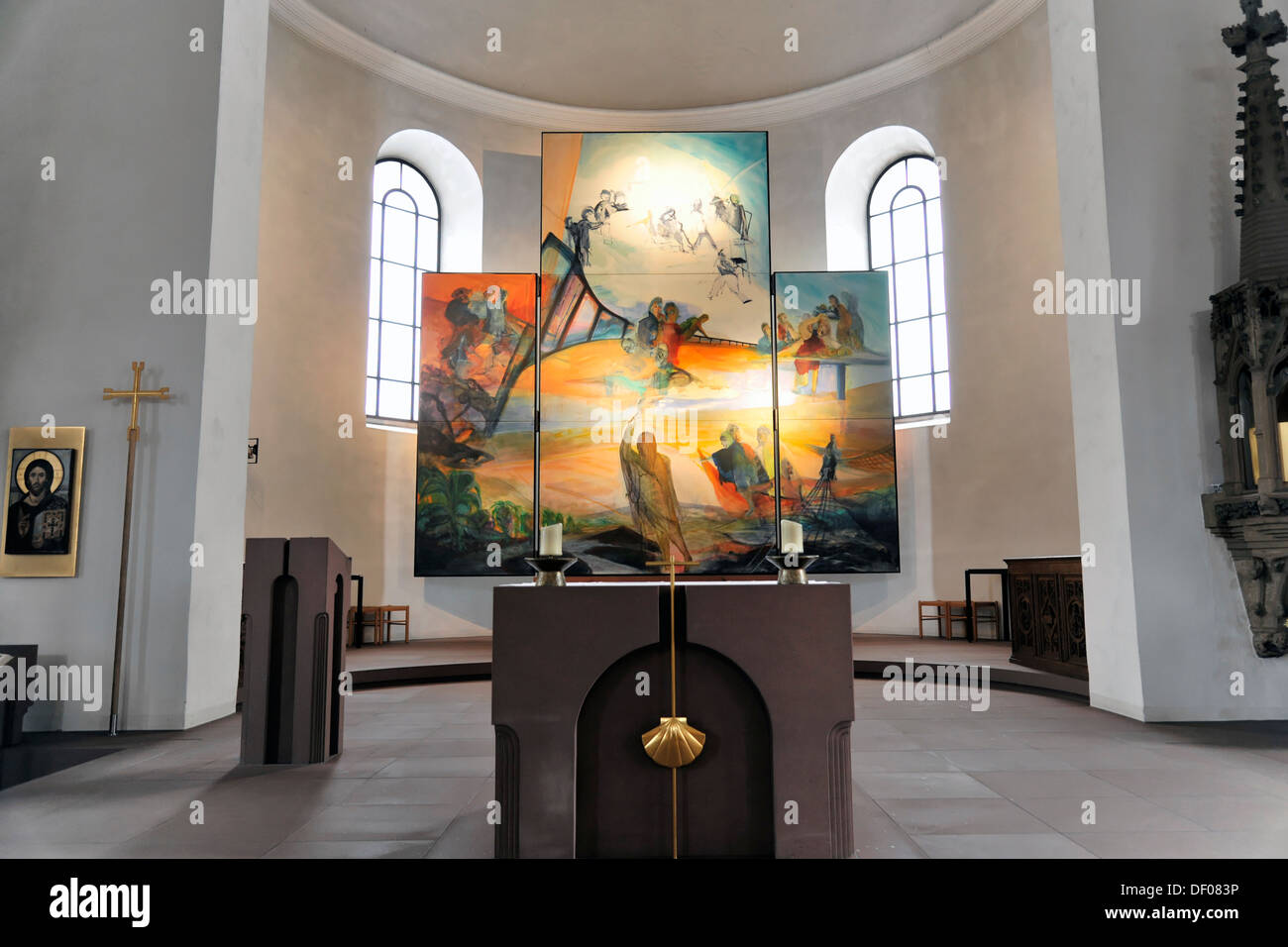 Altare di San Jakobus chiesa parrocchiale, Miltenberg, Bavaria Foto Stock