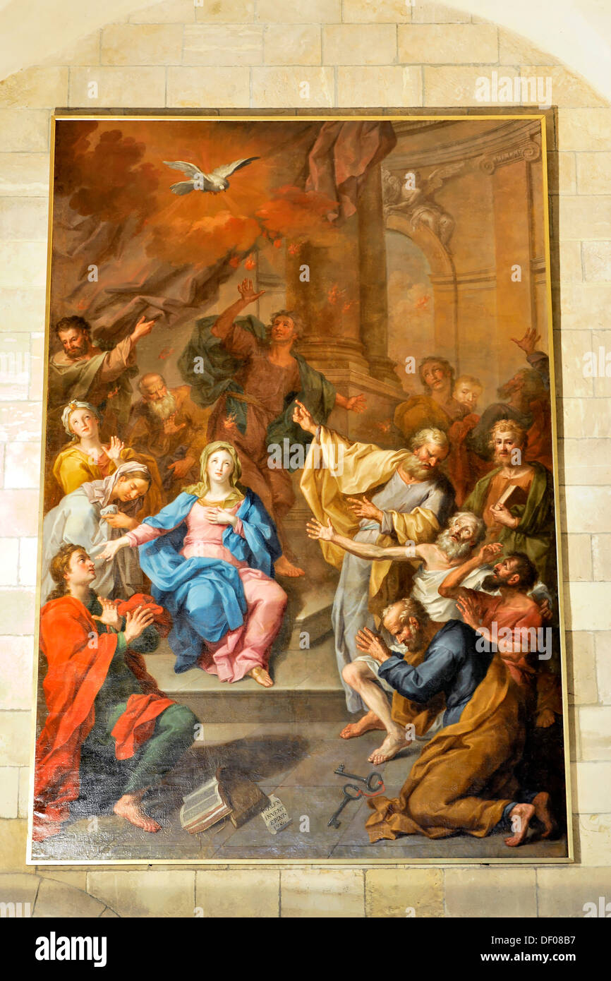 Chiesa di pittura, Catedral da Sé, Igreja de Santa Maria Maior, Sé patriarcale de Lisboa, la costruzione è iniziata nel 1147, Alfama Foto Stock