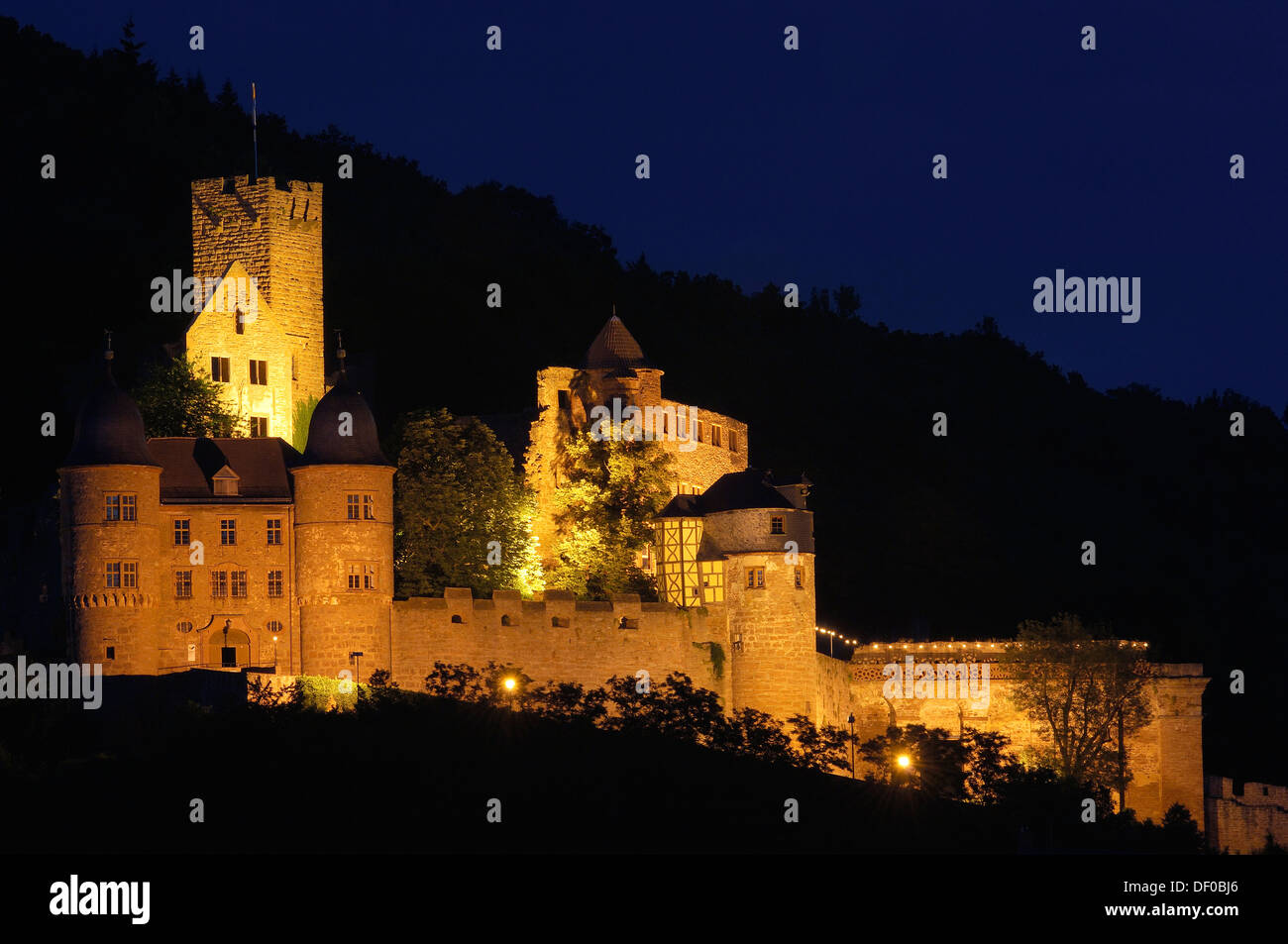Wertheim, questo Land, Main-Tauber, Strada Romantica, Romantische Strasse, Germania Foto Stock
