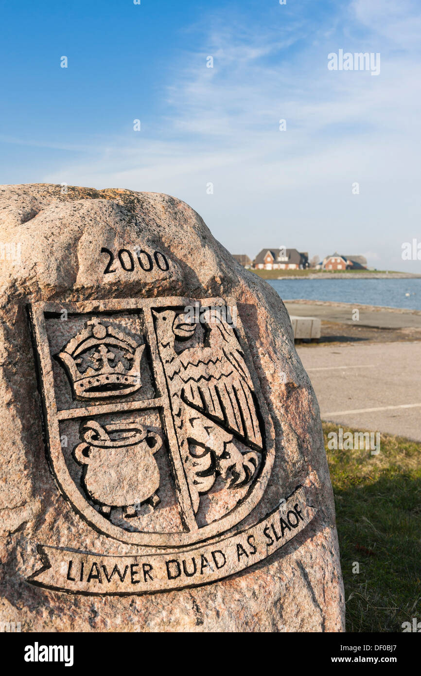 Frisone stemma, piccola isola di Langeness, Frisia settentrionale, Schleswig-Holstein, Germania settentrionale Foto Stock