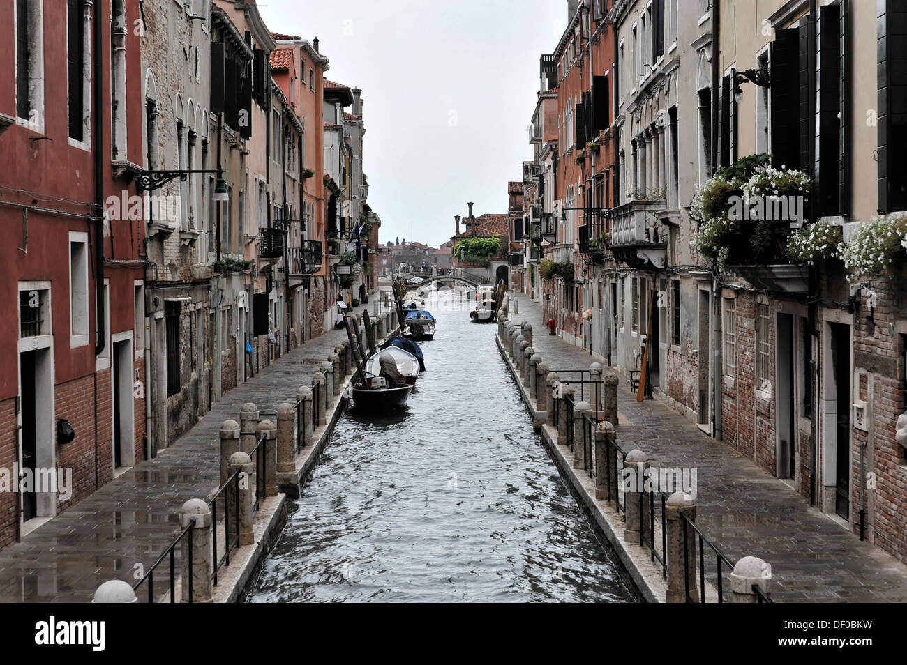 Canal a Fondamenta Soranzo delle Fornaci, Venezia, Veneto, Italia, Europa, Europa Foto Stock