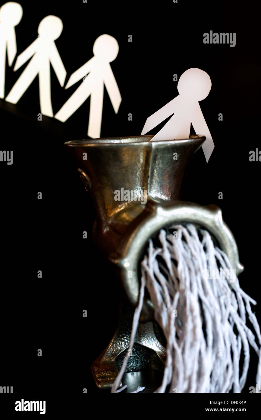 Persone e controllo corporation, catturati nel concetto di sistema Foto Stock