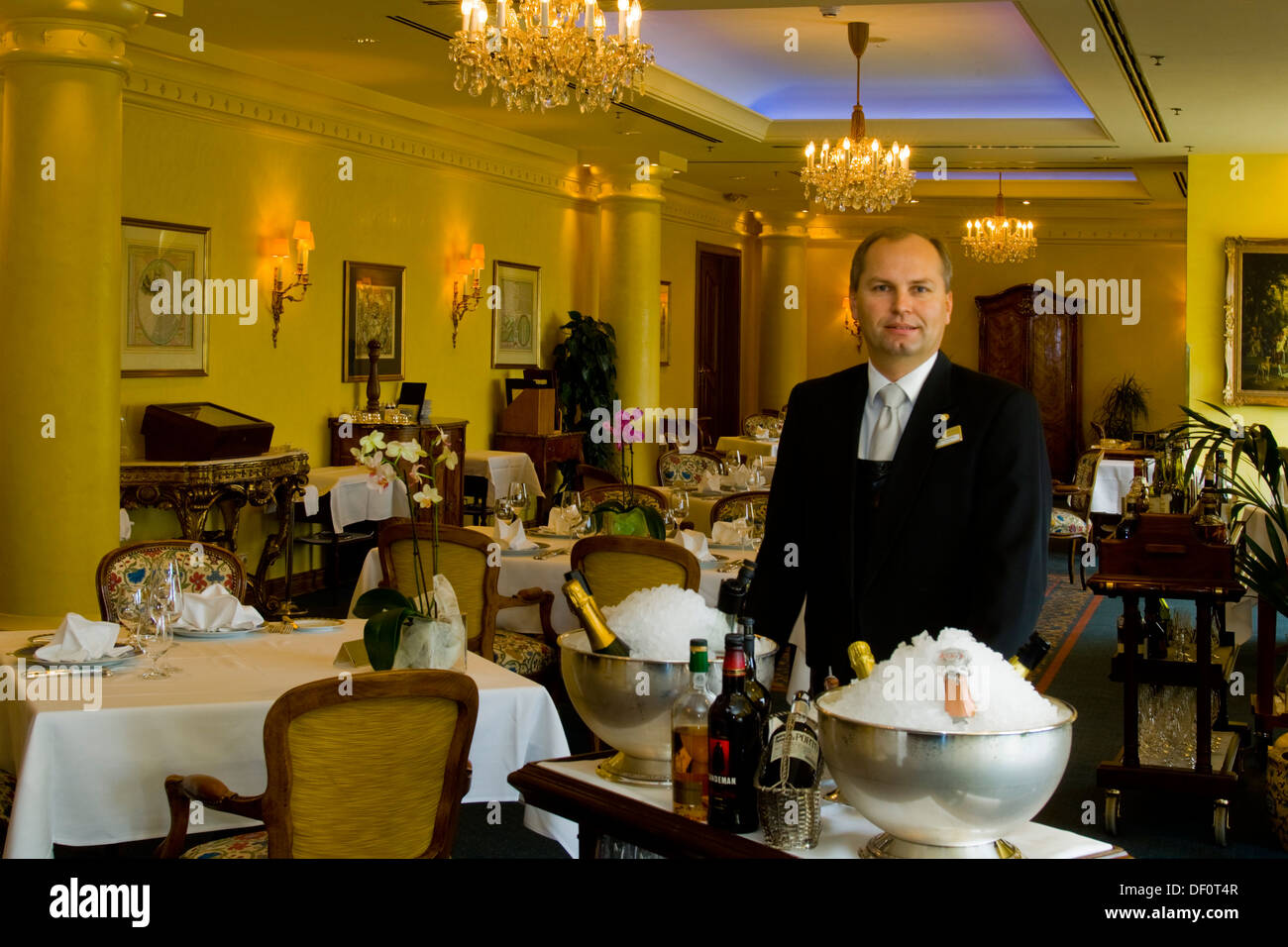 Österreich, Wien 1, Grand Hotel, Kärntner Ring 9, das französische Gourmeterstaurant ' Le Ciel ' Foto Stock