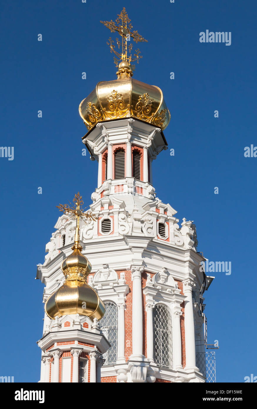 Chiesa della Resurrezione in Smolensk area cimiteriale, San Pietroburgo, Russia Foto Stock