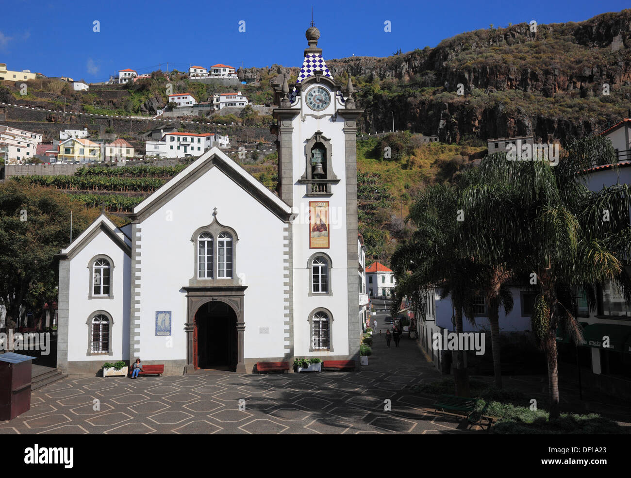 Madera, Kiche Ribiera Brava, chiesa della Igreja da Ribeira Brava Matritz Foto Stock