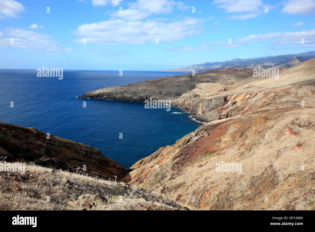 Madera, il cappuccio Ponta de Sao Lourenco, paesaggio all'estremità orientale dell'isola Foto Stock