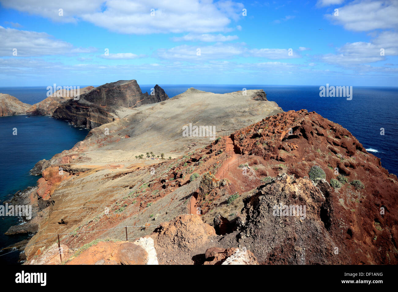 Madera, il cappuccio Ponta de Sao Lourenco, paesaggio all'estremità orientale dell'isola Foto Stock