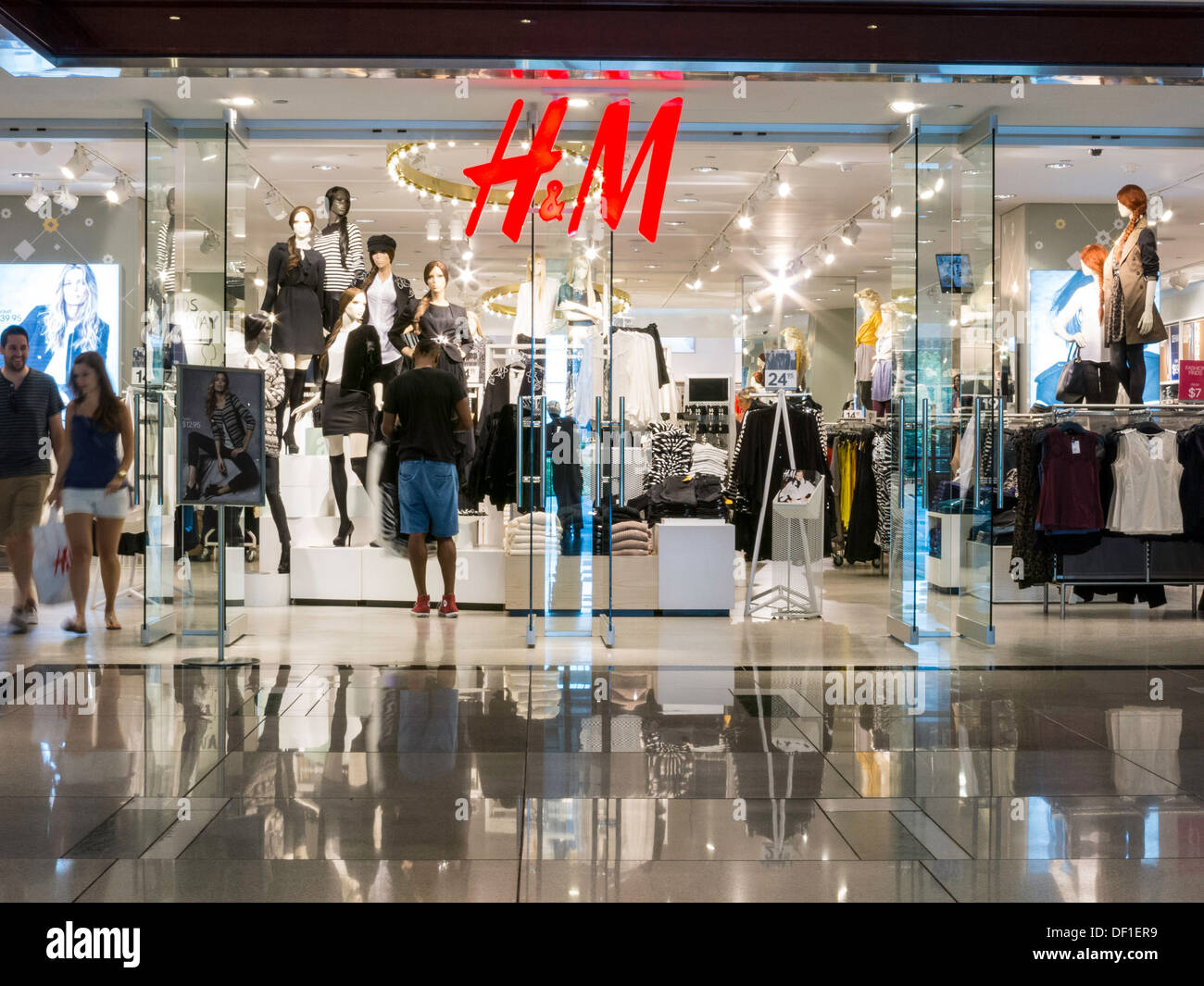 Time Warner Center interno , NYC Foto Stock