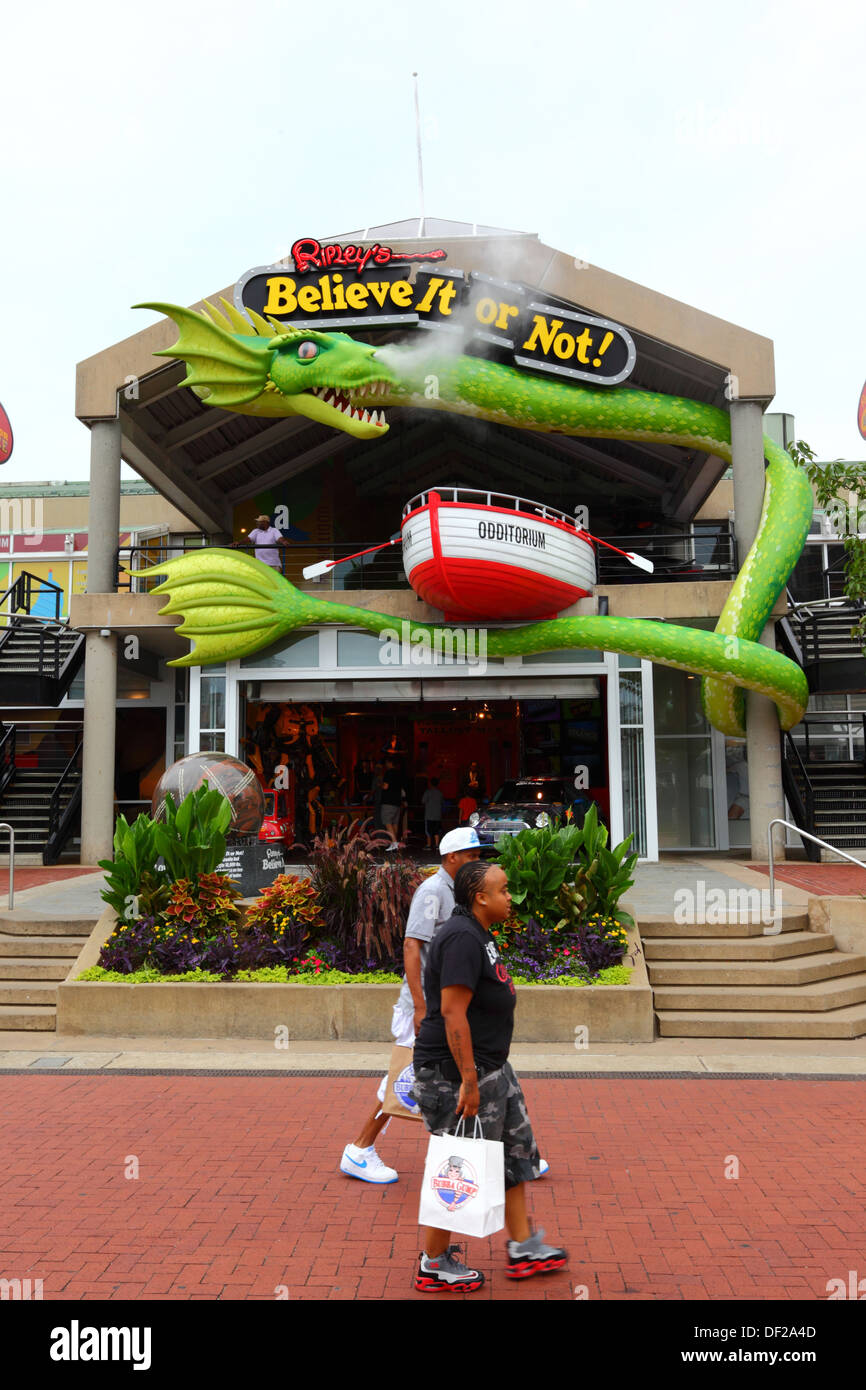 Credeteci o no di Ripley! Museo, luce padiglione Street, Harborplace, Porto Interno di Baltimore, Maryland, Stati Uniti d'America Foto Stock