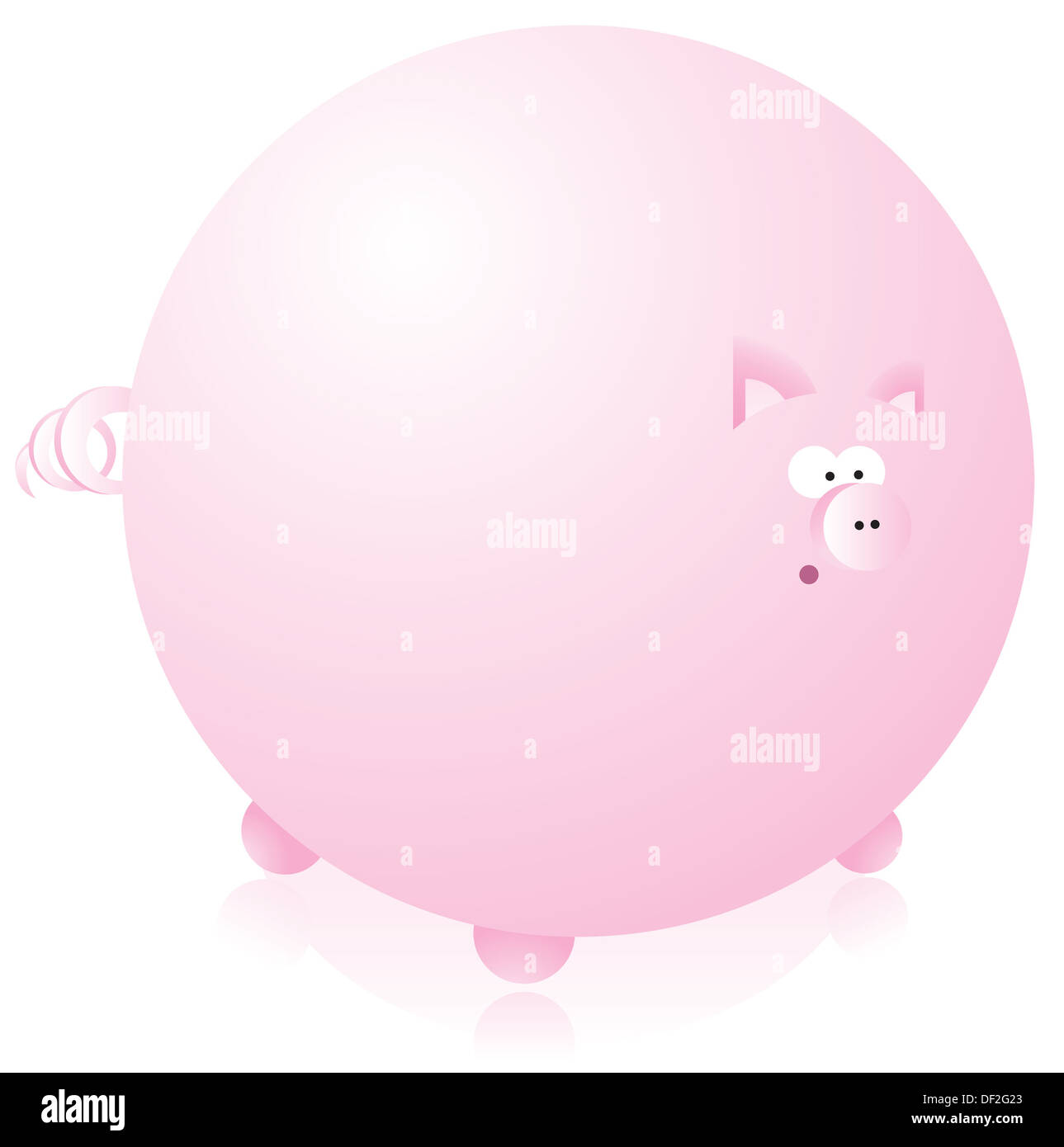 Enorme rotonda maiale rosa Foto Stock