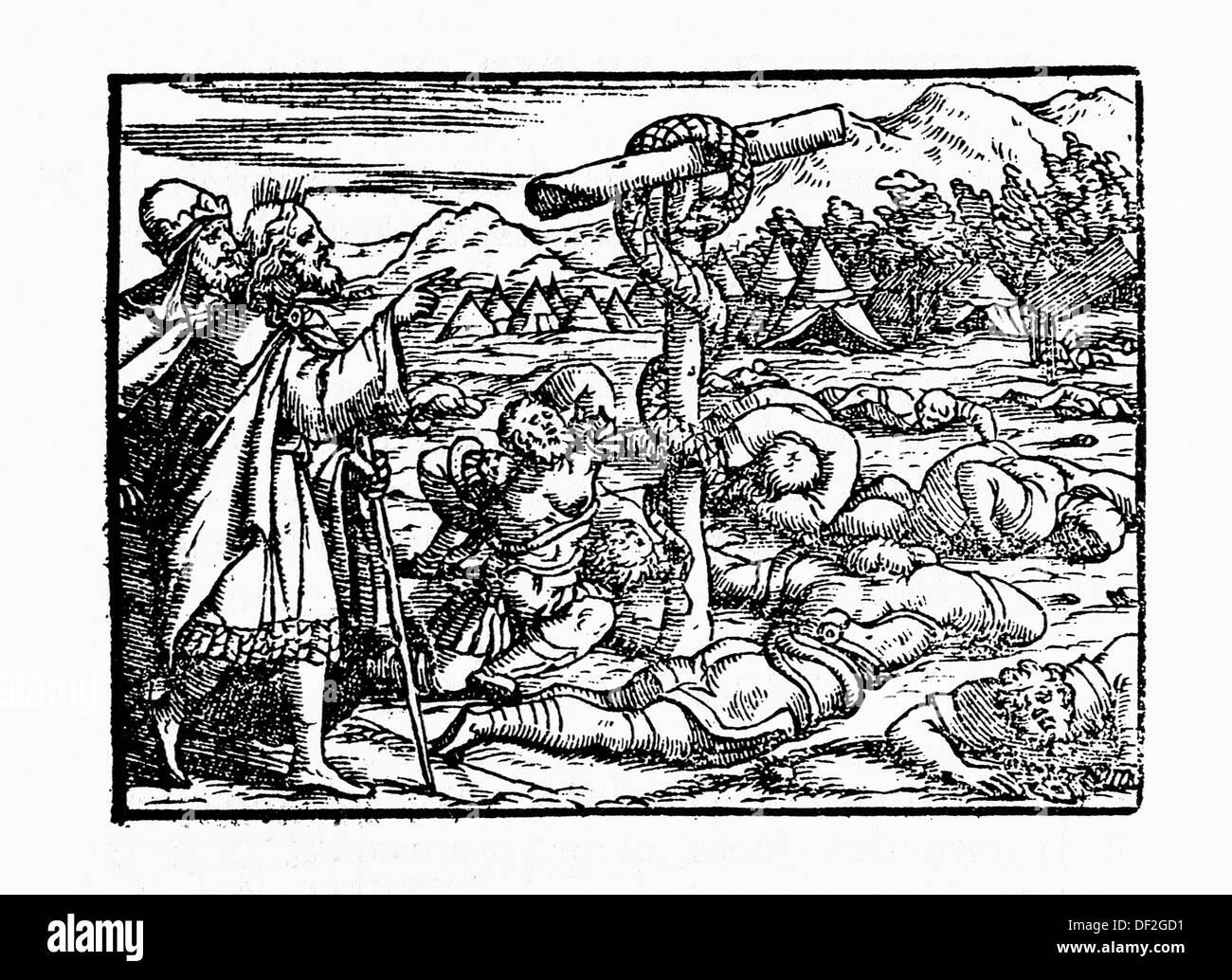 Incisione moses serpente immagini e fotografie stock ad alta