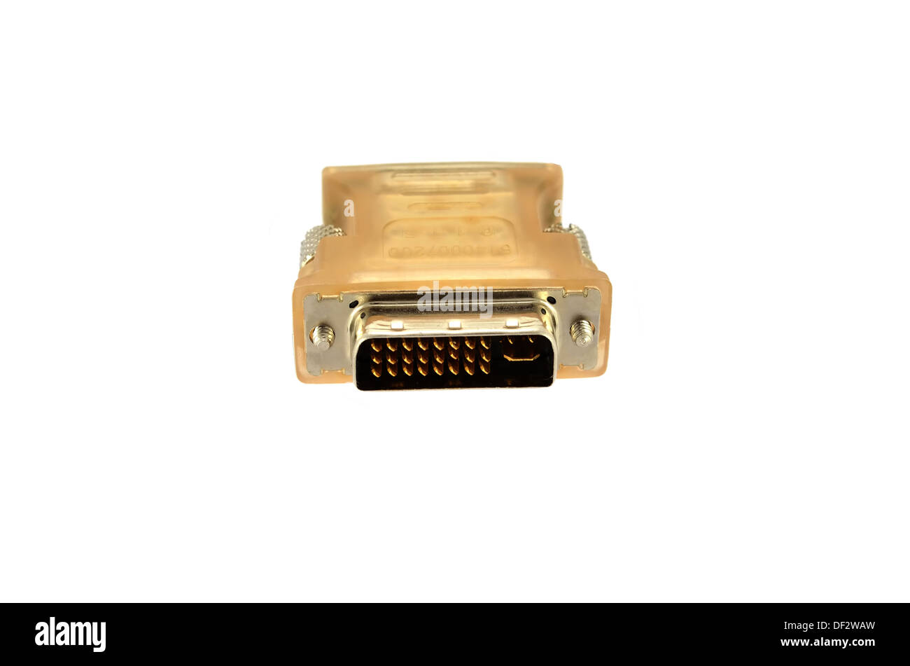 Spina D-Sub adattatore presa sul monitor di un computer Foto Stock