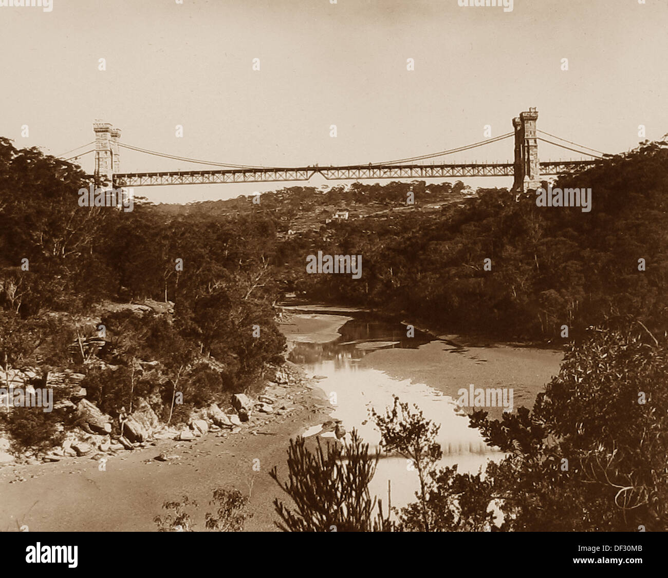 Sydney North Shore sospensione Ponte Nuovo Galles del Sud Australia periodo Vittoriano Foto Stock