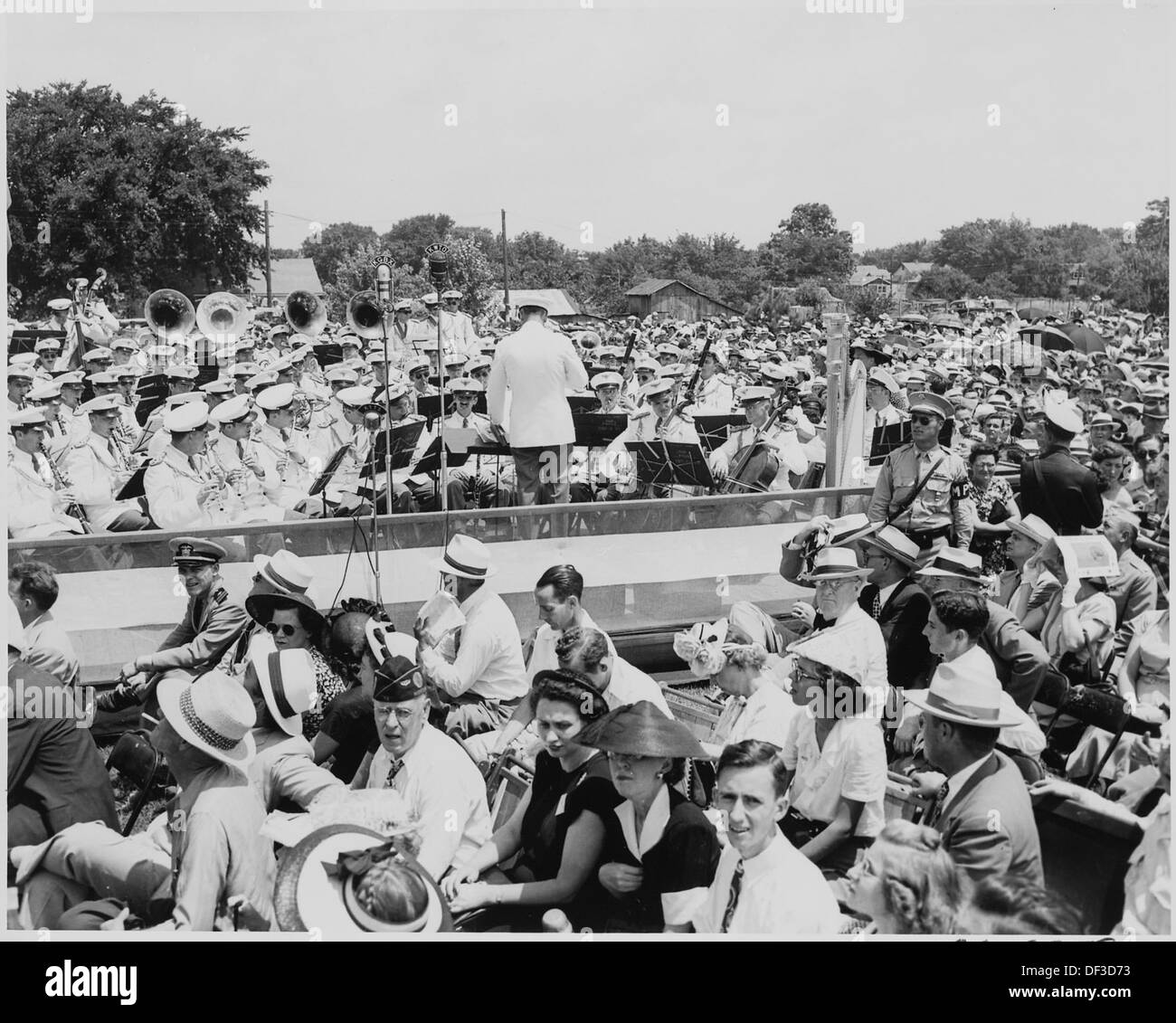 Una band suona durante le cerimonie di Bolivar, Missouri, in cui il presidente Harry Truman dedicato una statua a... 199917 Foto Stock