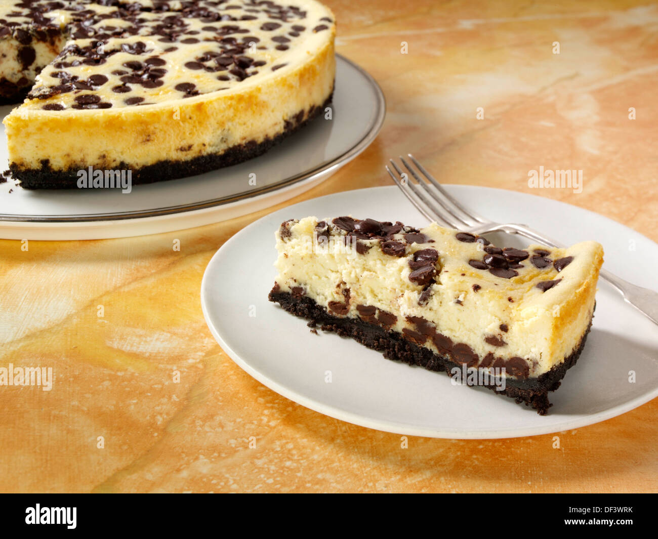 Chocolate Chip cheesecake Foto Stock